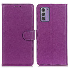 Coque Portefeuille Livre Cuir Etui Clapet A03D pour Nokia G42 5G Violet