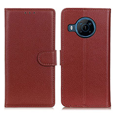 Coque Portefeuille Livre Cuir Etui Clapet A03D pour Nokia X100 5G Marron