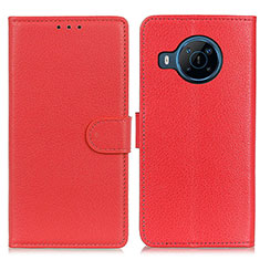 Coque Portefeuille Livre Cuir Etui Clapet A03D pour Nokia X100 5G Rouge