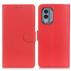 Coque Portefeuille Livre Cuir Etui Clapet A03D pour Nokia X30 5G Rouge