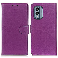 Coque Portefeuille Livre Cuir Etui Clapet A03D pour Nokia X30 5G Violet