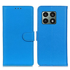 Coque Portefeuille Livre Cuir Etui Clapet A03D pour OnePlus 10 Pro 5G Bleu Ciel