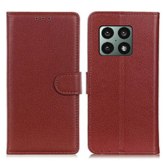 Coque Portefeuille Livre Cuir Etui Clapet A03D pour OnePlus 10 Pro 5G Marron