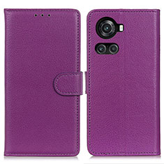 Coque Portefeuille Livre Cuir Etui Clapet A03D pour OnePlus 10R 5G Violet