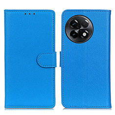 Coque Portefeuille Livre Cuir Etui Clapet A03D pour OnePlus 11R 5G Bleu Ciel