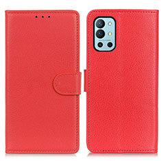 Coque Portefeuille Livre Cuir Etui Clapet A03D pour OnePlus 9R 5G Rouge