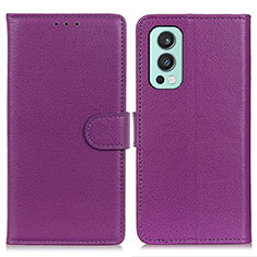 Coque Portefeuille Livre Cuir Etui Clapet A03D pour OnePlus Nord 2 5G Violet