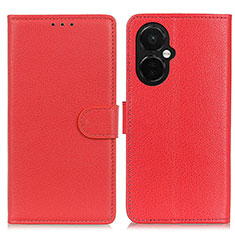 Coque Portefeuille Livre Cuir Etui Clapet A03D pour OnePlus Nord CE 3 5G Rouge