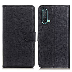 Coque Portefeuille Livre Cuir Etui Clapet A03D pour OnePlus Nord CE 5G Noir