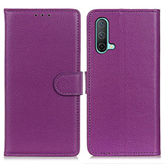 Coque Portefeuille Livre Cuir Etui Clapet A03D pour OnePlus Nord CE 5G Violet