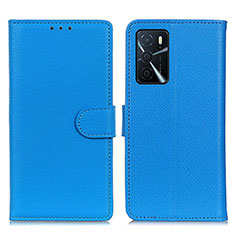 Coque Portefeuille Livre Cuir Etui Clapet A03D pour Oppo A16s Bleu Ciel