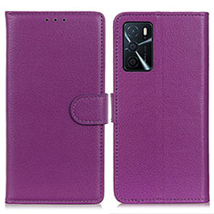 Coque Portefeuille Livre Cuir Etui Clapet A03D pour Oppo A16s Violet