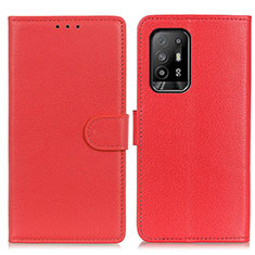 Coque Portefeuille Livre Cuir Etui Clapet A03D pour Oppo A94 5G Rouge