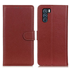 Coque Portefeuille Livre Cuir Etui Clapet A03D pour Oppo K9 Pro 5G Marron