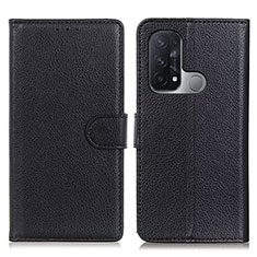 Coque Portefeuille Livre Cuir Etui Clapet A03D pour Oppo Reno5 A Noir