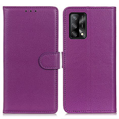 Coque Portefeuille Livre Cuir Etui Clapet A03D pour Oppo Reno6 Lite Violet