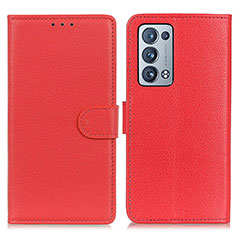 Coque Portefeuille Livre Cuir Etui Clapet A03D pour Oppo Reno6 Pro 5G Rouge