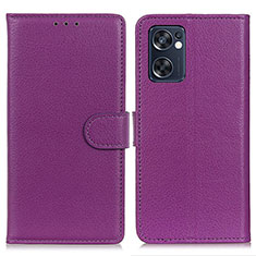 Coque Portefeuille Livre Cuir Etui Clapet A03D pour Oppo Reno7 SE 5G Violet