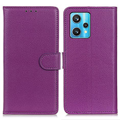 Coque Portefeuille Livre Cuir Etui Clapet A03D pour Realme 9 4G Violet