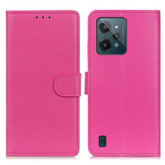 Coque Portefeuille Livre Cuir Etui Clapet A03D pour Realme C31 Rose Rouge