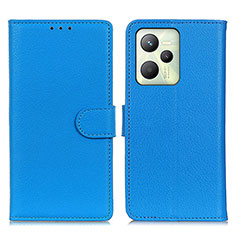 Coque Portefeuille Livre Cuir Etui Clapet A03D pour Realme C35 Bleu Ciel