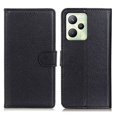 Coque Portefeuille Livre Cuir Etui Clapet A03D pour Realme C35 Noir