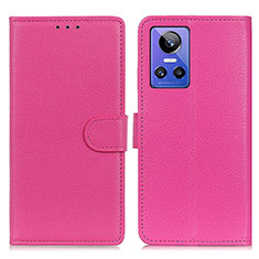 Coque Portefeuille Livre Cuir Etui Clapet A03D pour Realme GT Neo3 5G Rose Rouge