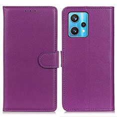 Coque Portefeuille Livre Cuir Etui Clapet A03D pour Realme Narzo 50 Pro 5G Violet