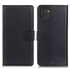 Coque Portefeuille Livre Cuir Etui Clapet A03D pour Samsung Galaxy A03 Noir