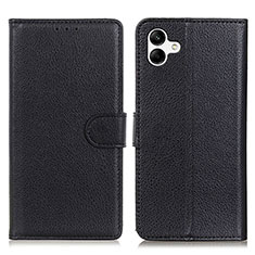 Coque Portefeuille Livre Cuir Etui Clapet A03D pour Samsung Galaxy A04 4G Noir