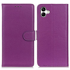 Coque Portefeuille Livre Cuir Etui Clapet A03D pour Samsung Galaxy A04E Violet