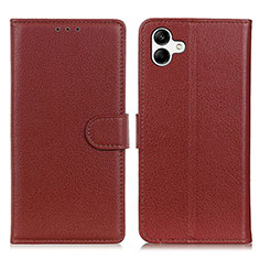 Coque Portefeuille Livre Cuir Etui Clapet A03D pour Samsung Galaxy A05 Marron