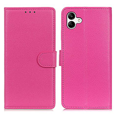 Coque Portefeuille Livre Cuir Etui Clapet A03D pour Samsung Galaxy A05 Rose Rouge