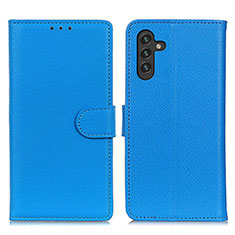 Coque Portefeuille Livre Cuir Etui Clapet A03D pour Samsung Galaxy A13 5G Bleu Ciel