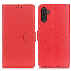 Coque Portefeuille Livre Cuir Etui Clapet A03D pour Samsung Galaxy A13 5G Rouge