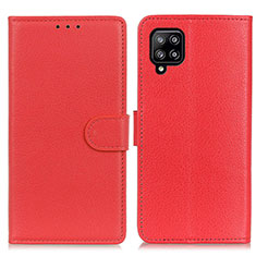 Coque Portefeuille Livre Cuir Etui Clapet A03D pour Samsung Galaxy A22 4G Rouge