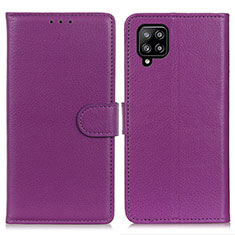 Coque Portefeuille Livre Cuir Etui Clapet A03D pour Samsung Galaxy A22 4G Violet