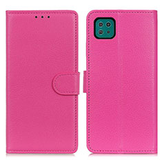 Coque Portefeuille Livre Cuir Etui Clapet A03D pour Samsung Galaxy A22 5G Rose Rouge