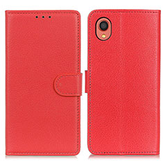 Coque Portefeuille Livre Cuir Etui Clapet A03D pour Samsung Galaxy A22 5G SC-56B Rouge