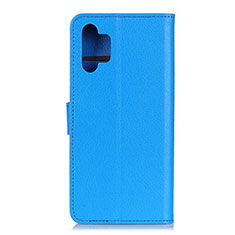 Coque Portefeuille Livre Cuir Etui Clapet A03D pour Samsung Galaxy A32 4G Bleu Ciel