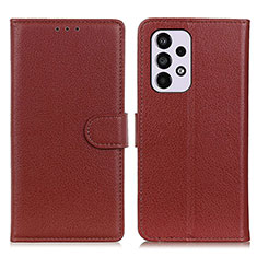 Coque Portefeuille Livre Cuir Etui Clapet A03D pour Samsung Galaxy A33 5G Marron