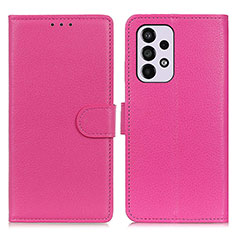 Coque Portefeuille Livre Cuir Etui Clapet A03D pour Samsung Galaxy A33 5G Rose Rouge