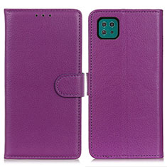 Coque Portefeuille Livre Cuir Etui Clapet A03D pour Samsung Galaxy F42 5G Violet