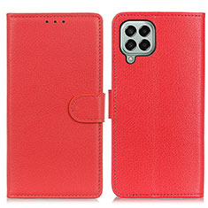 Coque Portefeuille Livre Cuir Etui Clapet A03D pour Samsung Galaxy M33 5G Rouge