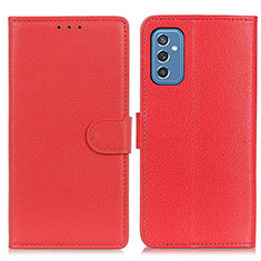 Coque Portefeuille Livre Cuir Etui Clapet A03D pour Samsung Galaxy M52 5G Rouge