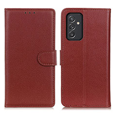 Coque Portefeuille Livre Cuir Etui Clapet A03D pour Samsung Galaxy Quantum2 5G Marron