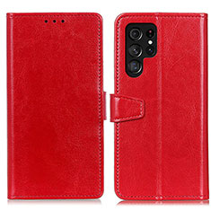 Coque Portefeuille Livre Cuir Etui Clapet A03D pour Samsung Galaxy S22 Ultra 5G Rouge