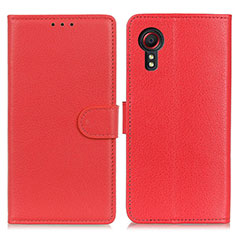 Coque Portefeuille Livre Cuir Etui Clapet A03D pour Samsung Galaxy XCover 5 SM-G525F Rouge