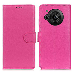 Coque Portefeuille Livre Cuir Etui Clapet A03D pour Sharp Aquos R7s Rose Rouge