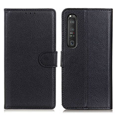 Coque Portefeuille Livre Cuir Etui Clapet A03D pour Sony Xperia 1 III Noir